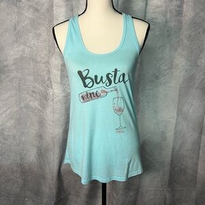 Fitness Tee Co Busta Wine 🍷 Racerback Workout Tank - LG 🌟2/$20